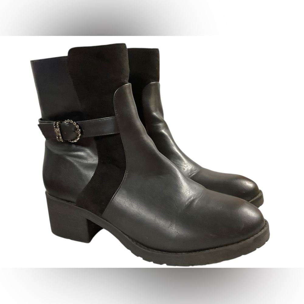 Evans Black WIDE Fit Thea Ankle Boots Women's Size 11W